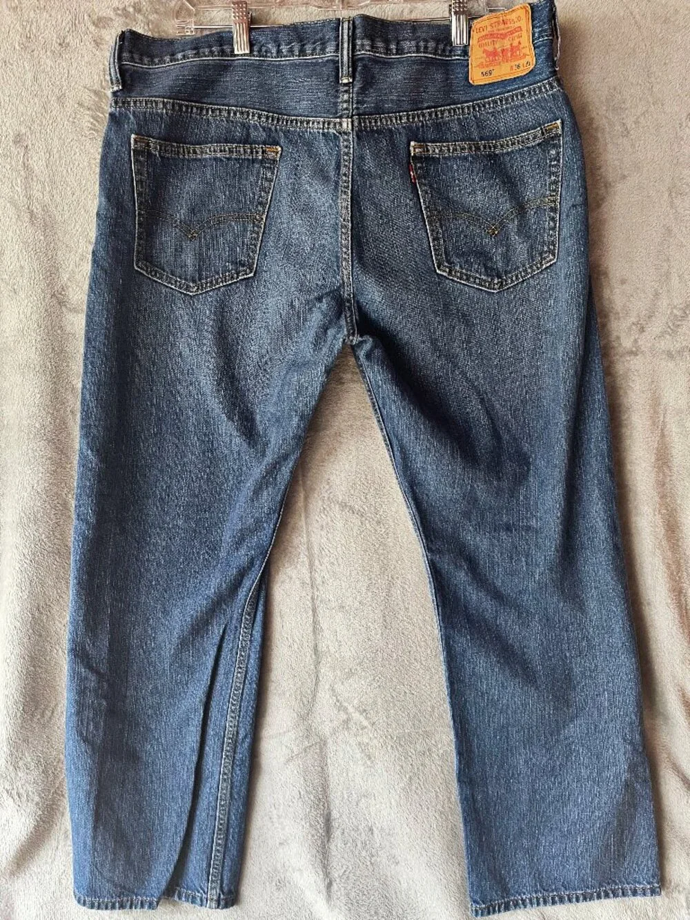 Levi’s 569 Loose Straight Jeans Mens 36x30 Medium Wash Denim 100% Cotton